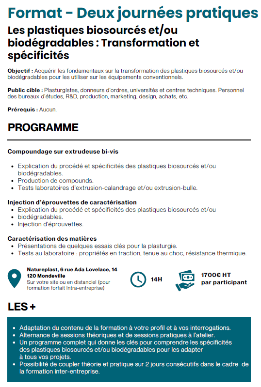 Programme des formats de formation